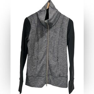 lululemon athletica Heathered Gray and Black Full-Zip Jacket
